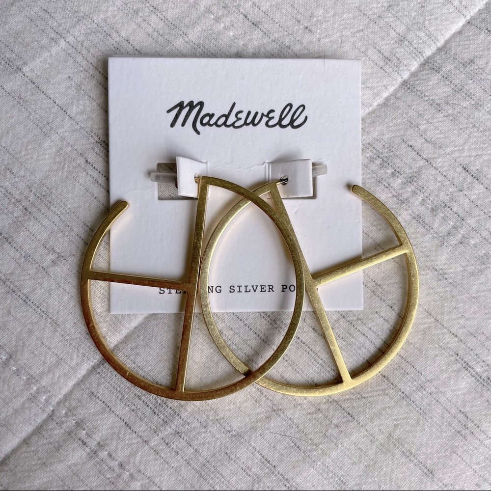 Madewell Large Geometric Hoop Earrings